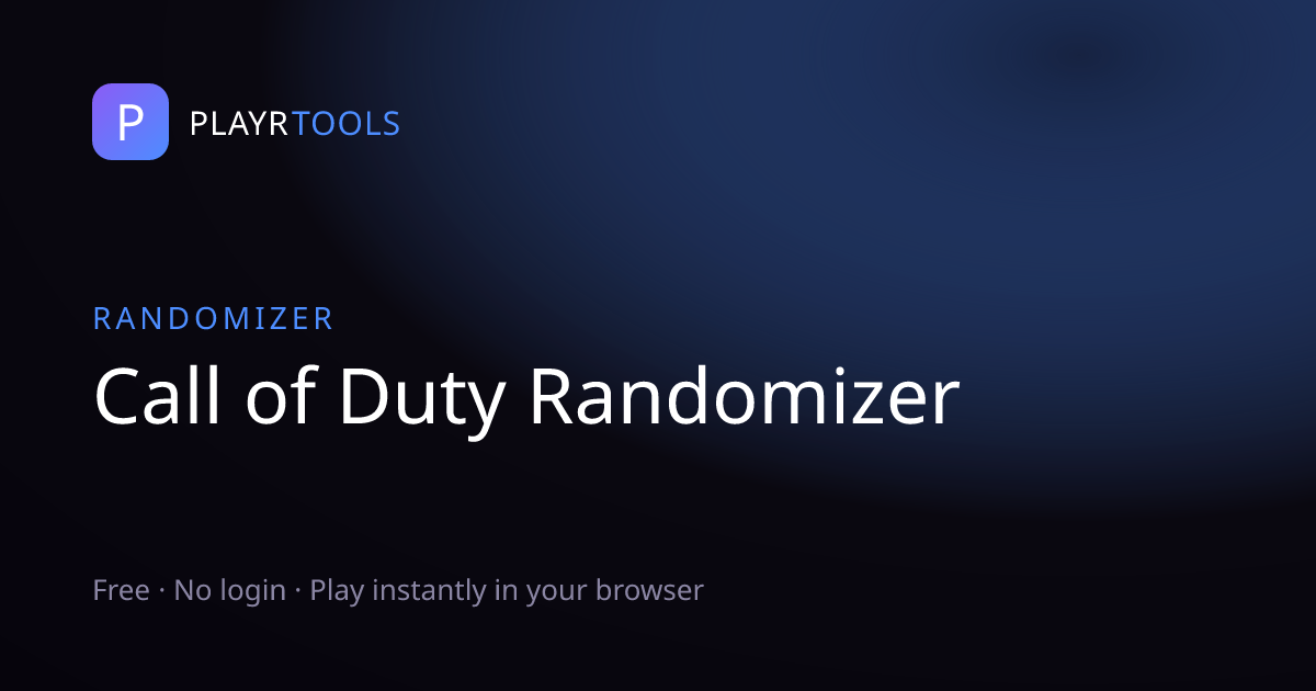 Call of Duty Randomizer Random Weapon, Map & Loadout Generator